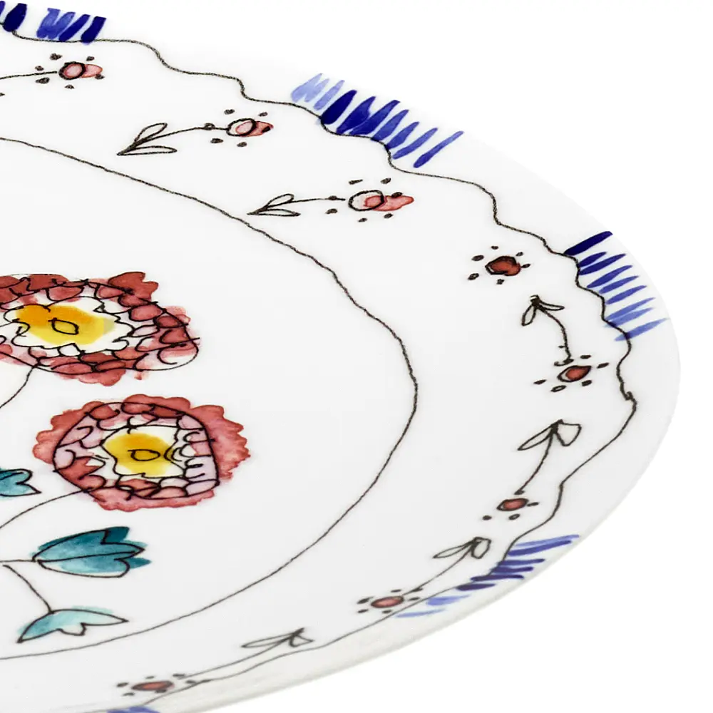 Плоское блюдо Midnight Flowers, 31 см от Serax