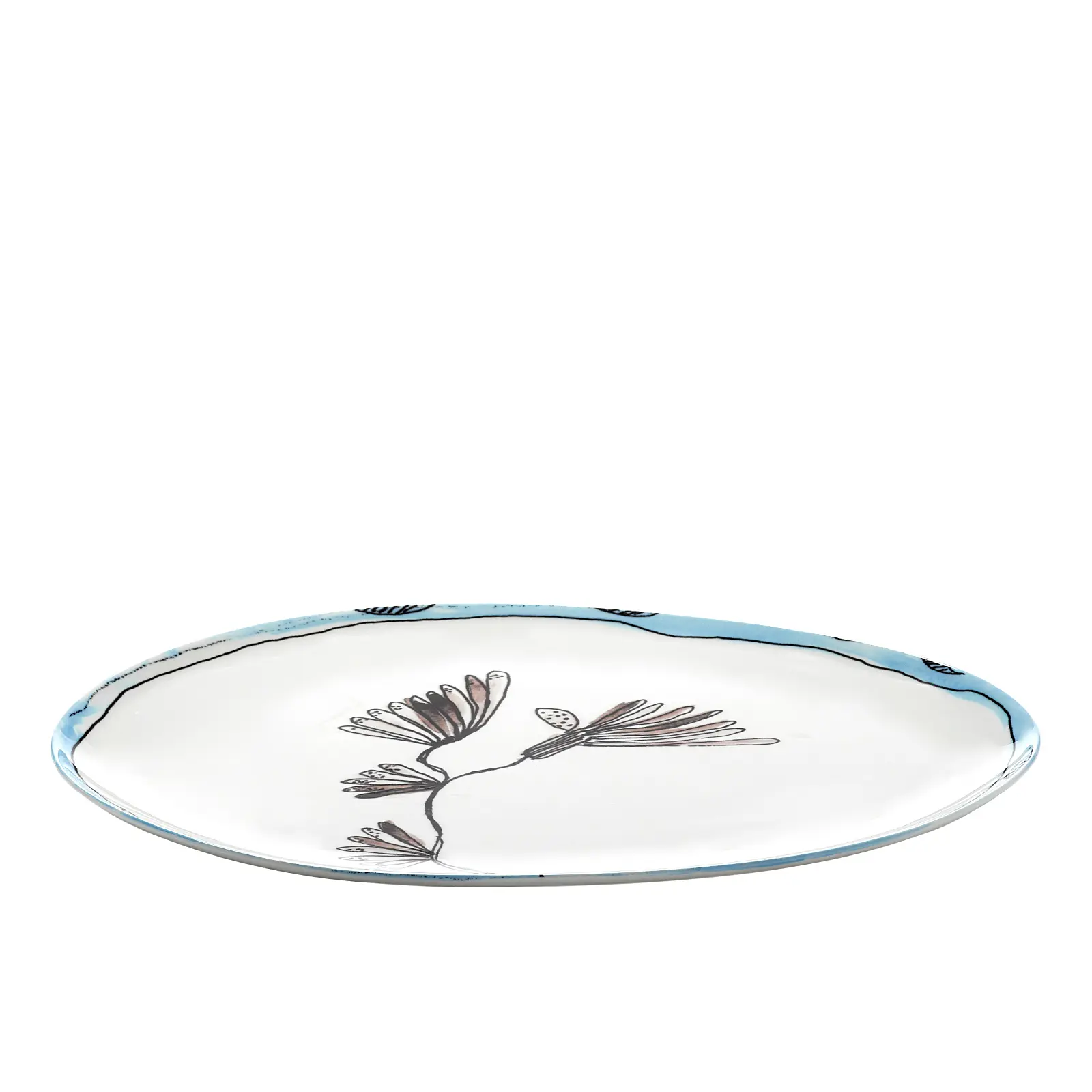 Плоское блюдо Midnight Flowers, 35 см