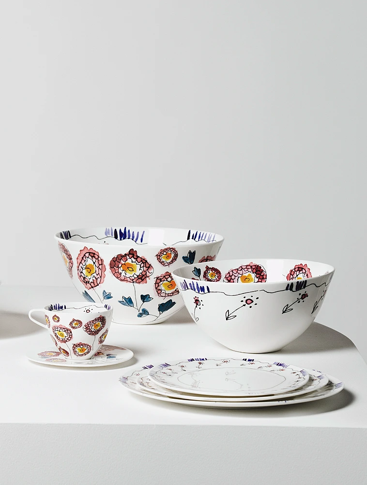 Сервировочный салатник Midnight Flowers, 22 см от Serax