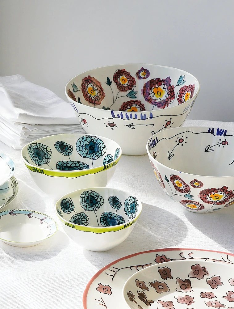 Сервировочный салатник Midnight Flowers, 22 см от Serax