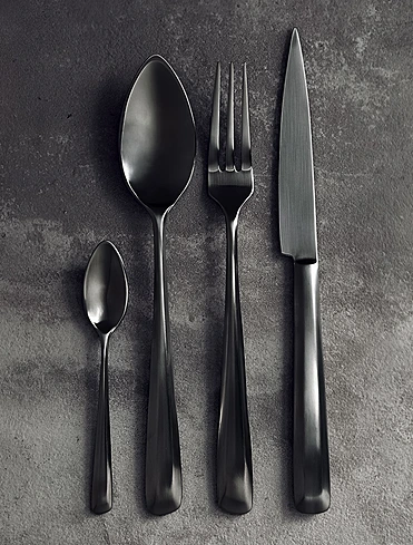 Набор столовых приборов Zoe Black на 6 персон, 24 пр.