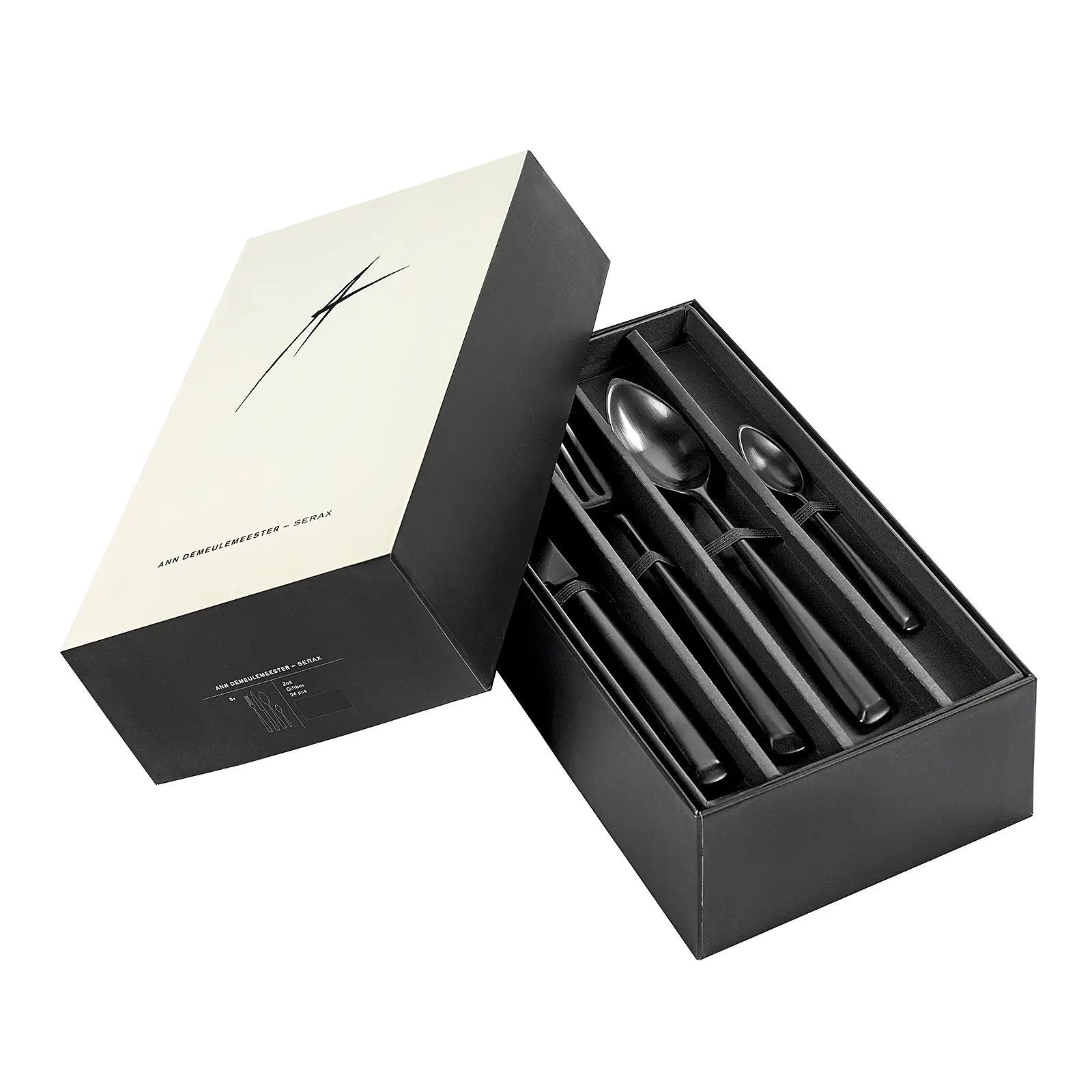 Набор столовых приборов Zoe Black на 6 персон, 24 пр.