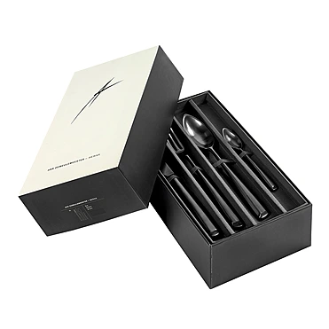 Набор столовых приборов Zoe Black на 6 персон, 24 пр.