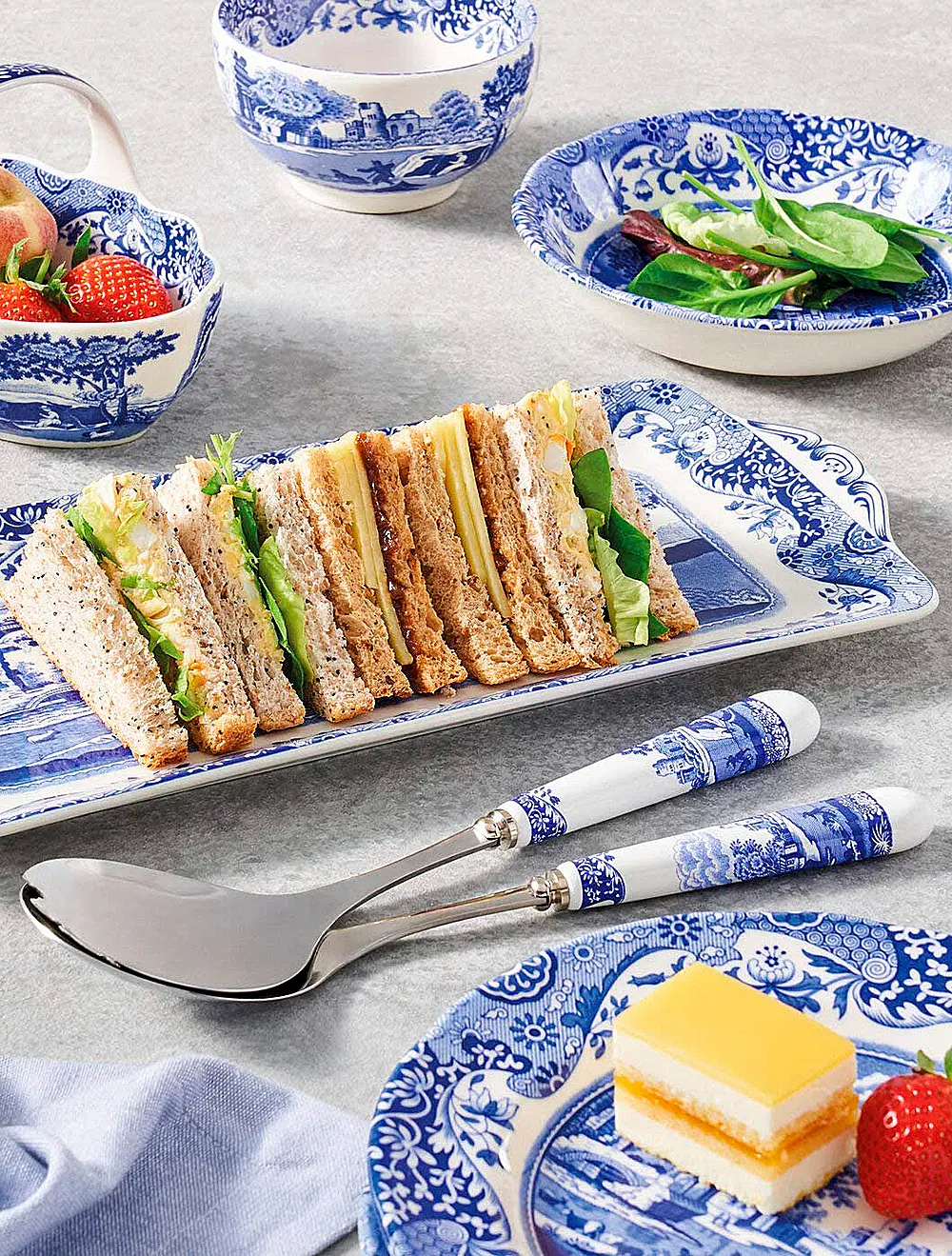 Набор из 2 сервировочных приборов Blue Italian, 25 см