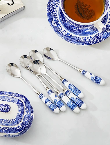 Набор из 6 чайных ложек Blue Italian, 15,5 см