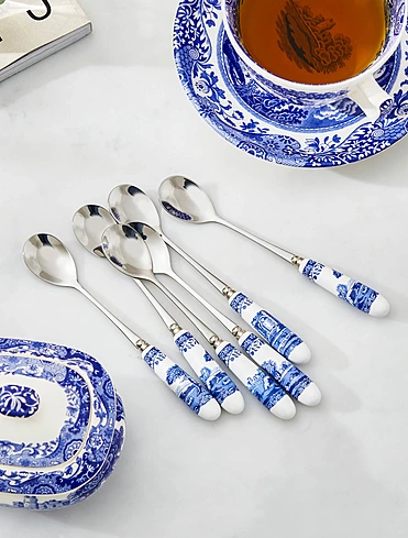 Набор из 6 чайных ложек Blue Italian, 15,5 см