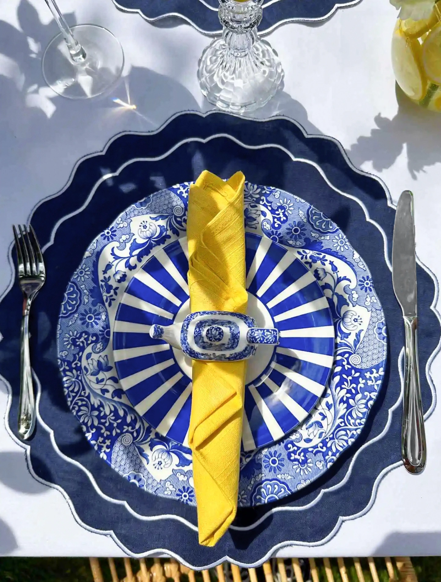 Набор из 4 колец для салфеток Blue Italian