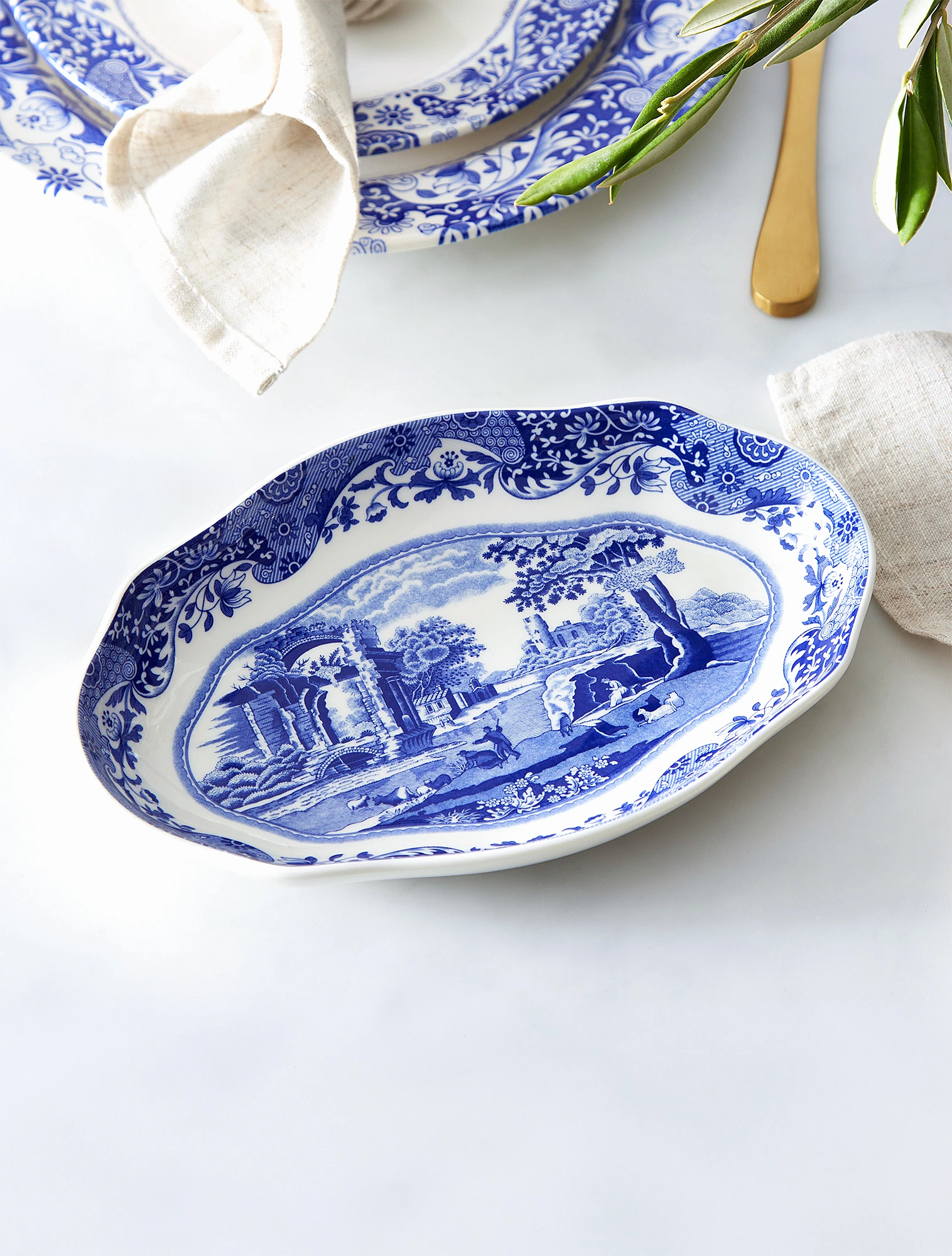 Глубокое блюдо Blue Italian, 22 см