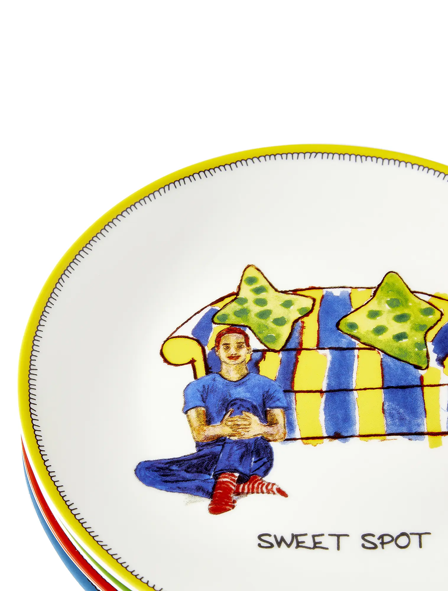 Набор из 4 пирожковых тарелок Kit Kemp Doodles, 15,5 см