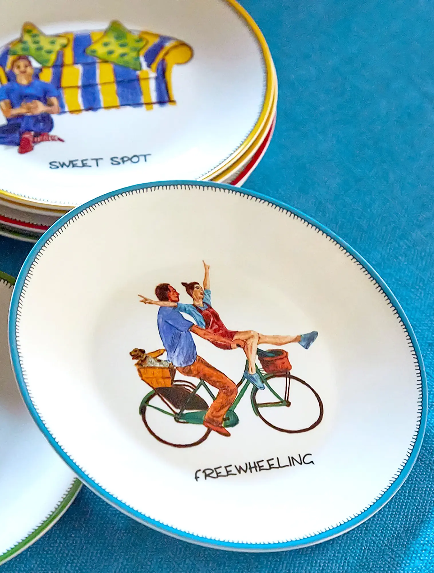 Набор из 4 пирожковых тарелок Kit Kemp Doodles, 15,5 см