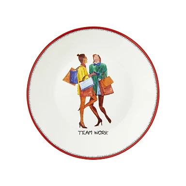 Набор из 4 пирожковых тарелок Kit Kemp Doodles, 15,5 см