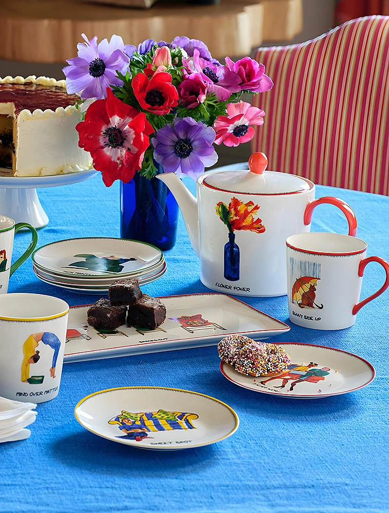 Набор из 4 пирожковых тарелок Kit Kemp Doodles, 15,5 см от Spode