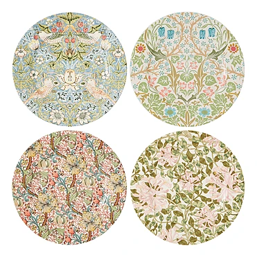 Набор из 4 закусочных тарелок Morris & Co, 20,5 см