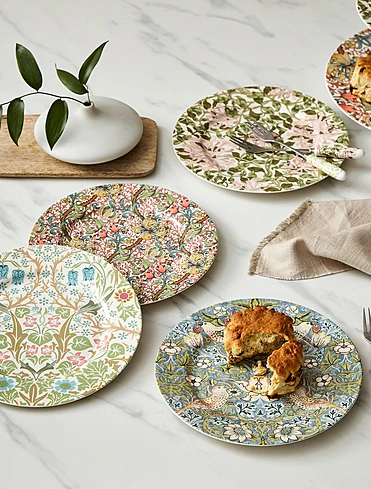 Набор из 4 закусочных тарелок Morris & Co, 20,5 см