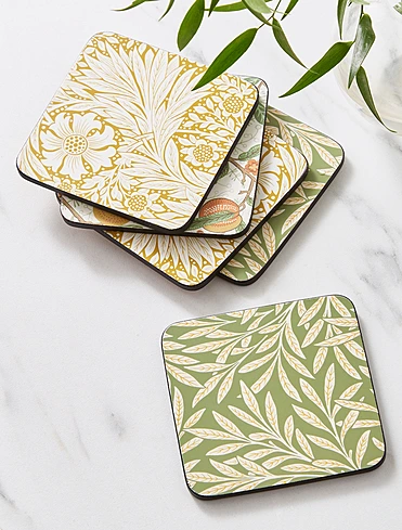 Набор из 6 подставок под стаканы и кружки Morris & Co, 10х10 см