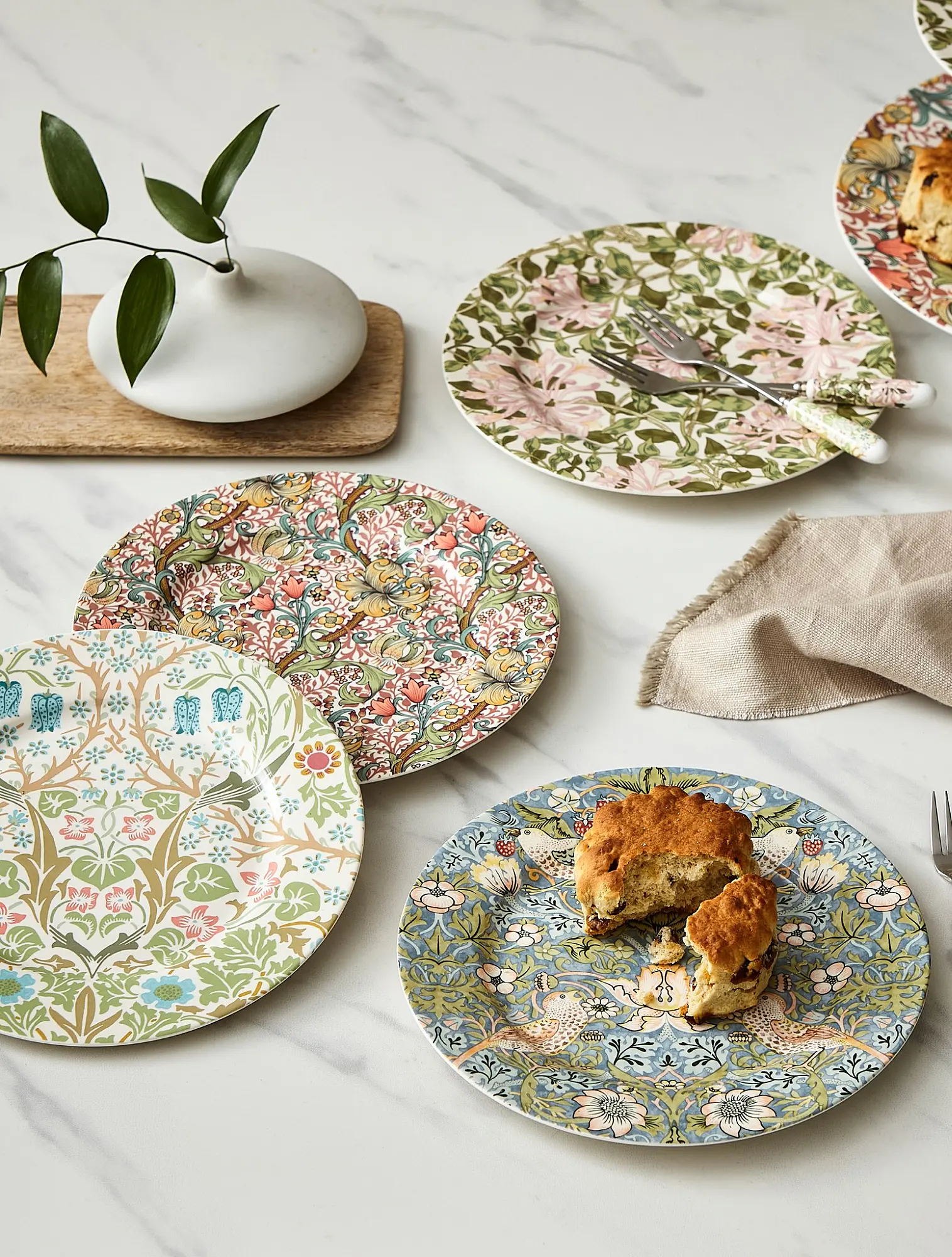 Набор из 4 закусочных тарелок Morris & Co, 20,5 см