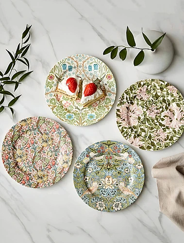 Набор из 4 закусочных тарелок Morris & Co, 20,5 см