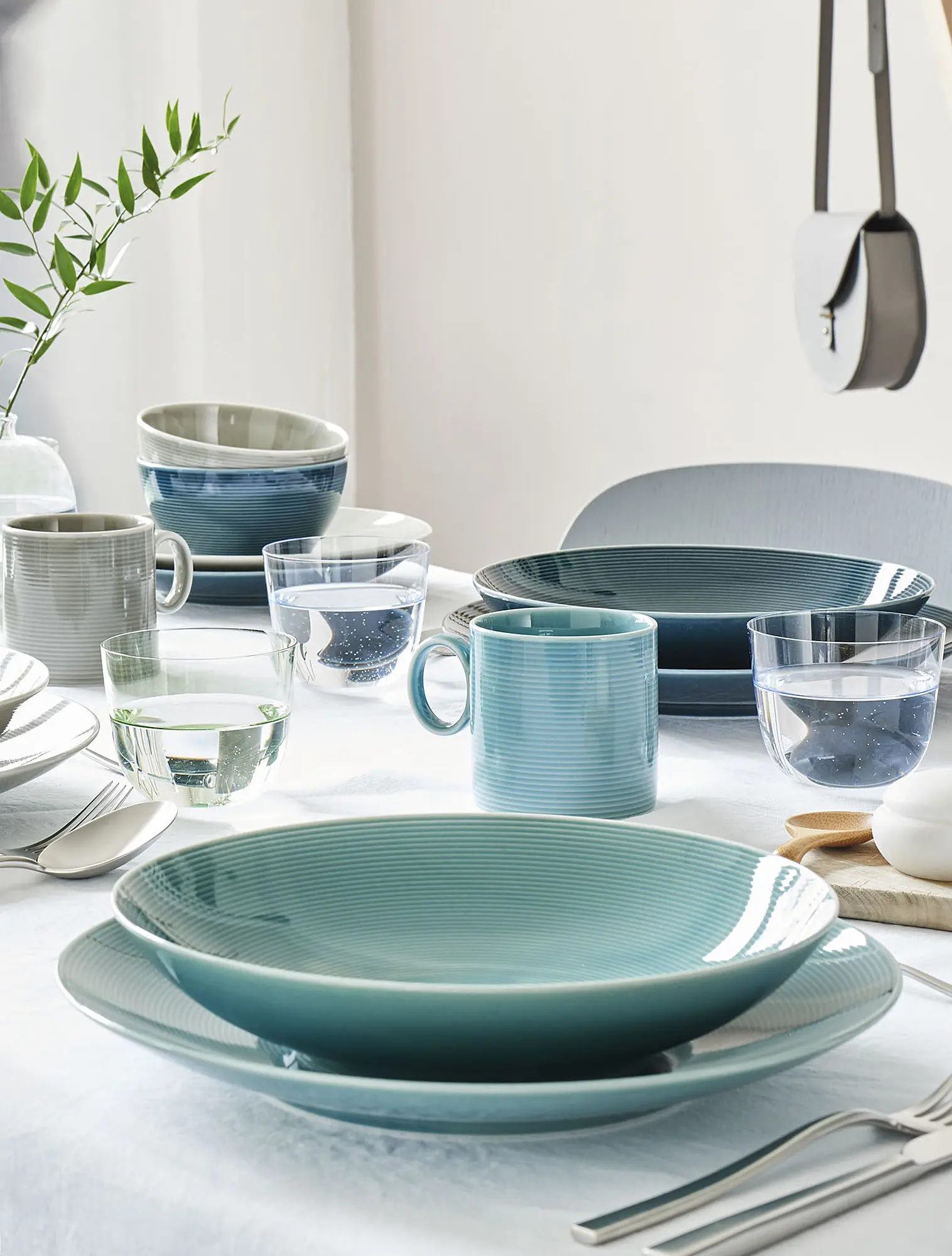 Тарелка для пасты Loft Ice Blue, 24 см