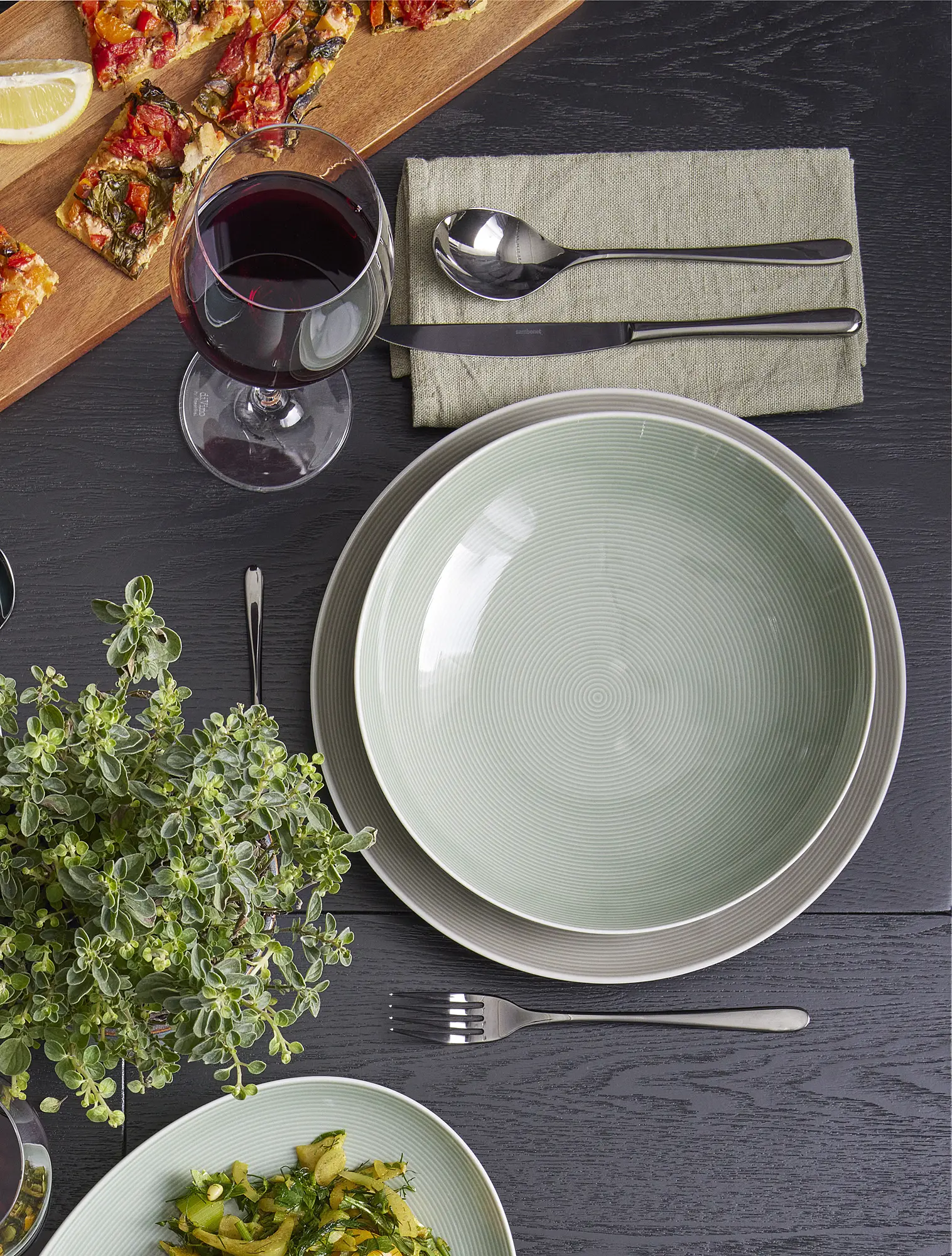 Тарелка для пасты Loft Moss Green, 24 см
