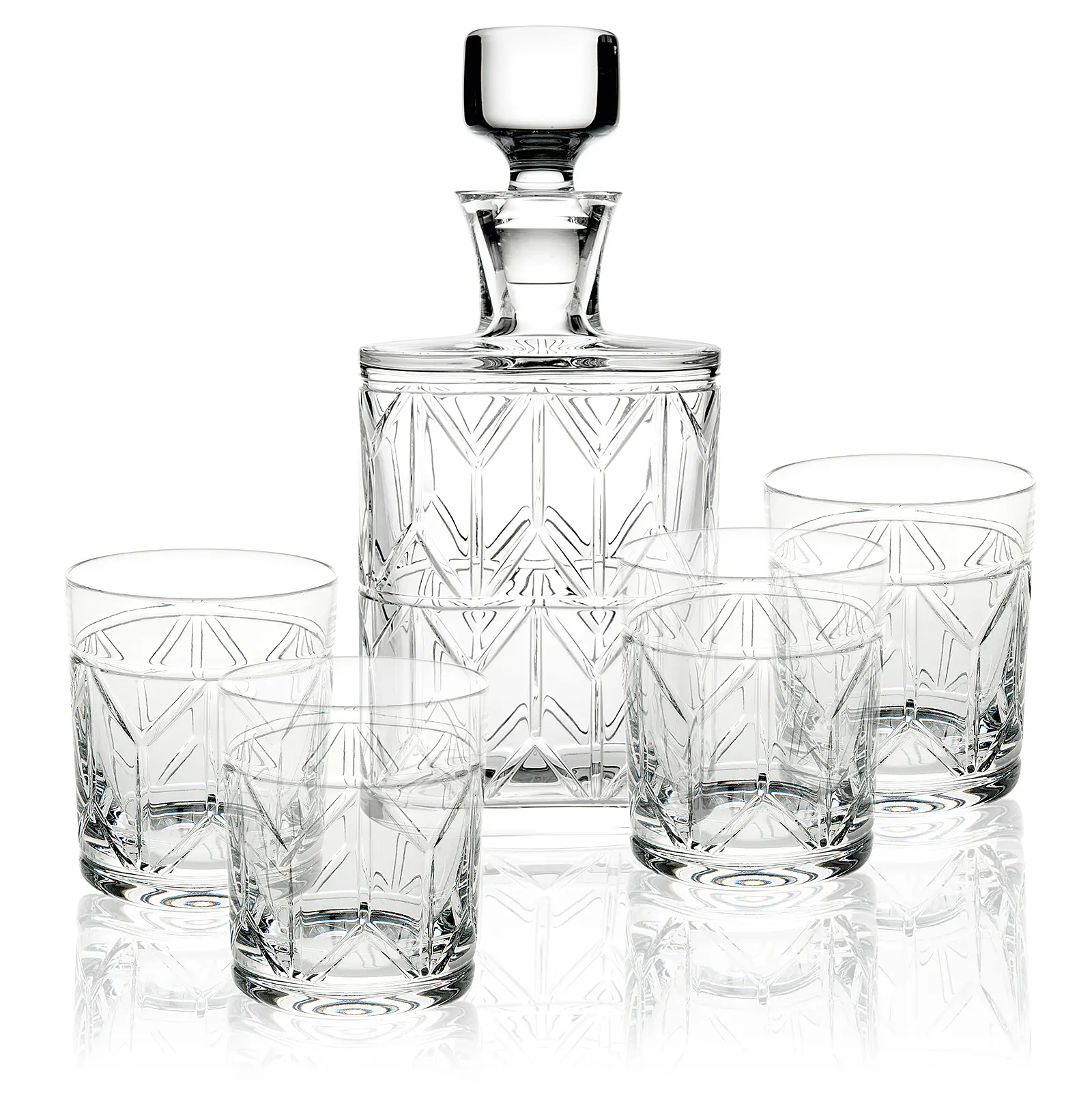 Набор из штофа 840 мл и 4 стаканов для виски Avenue