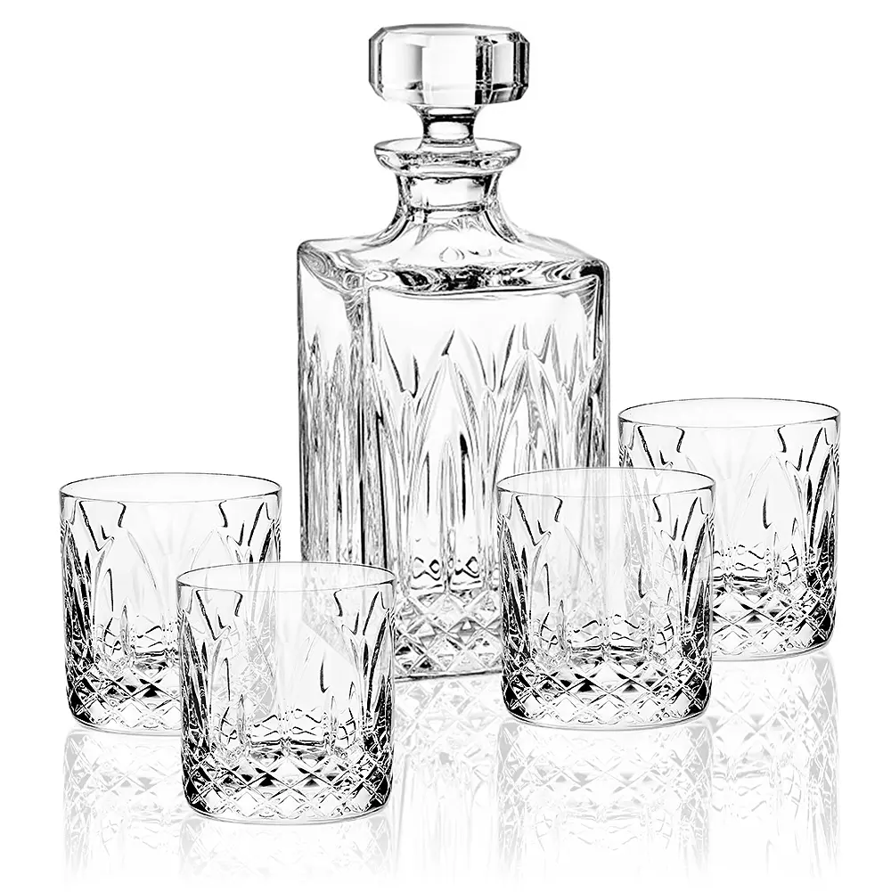 Набор из штофа 800 мл и 4 стаканов для виски Chartres