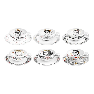 Набор из 6 чайных пар Rainhas de Portugal, 250 мл