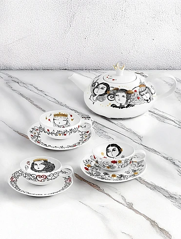 Набор из 6 чайных пар Rainhas de Portugal, 250 мл