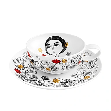 Набор из 6 чайных пар Rainhas de Portugal, 250 мл