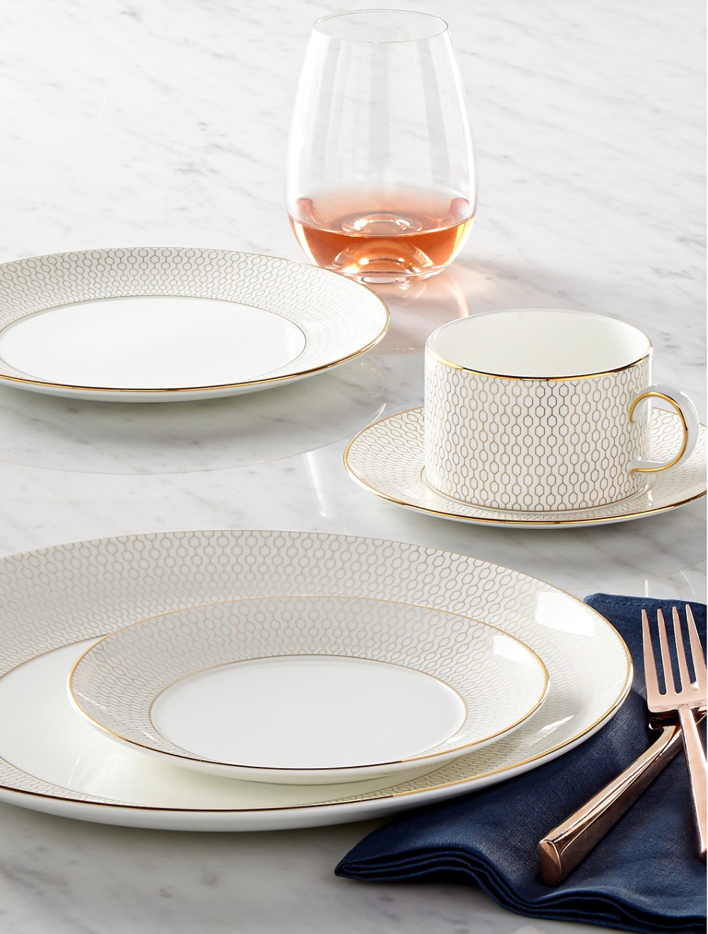 Чайная пара Gio Gold (Arris), 230 мл от Wedgwood