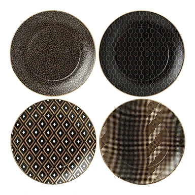 Набор из 4 закусочных тарелок Gio Gold (Arris), 20 см