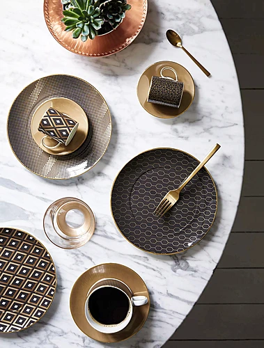 Набор из 4 закусочных тарелок Gio Gold (Arris), 20 см