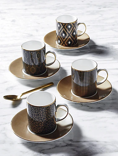 Набор из 4 кофейных пар Gio Gold (Arris), 80 мл