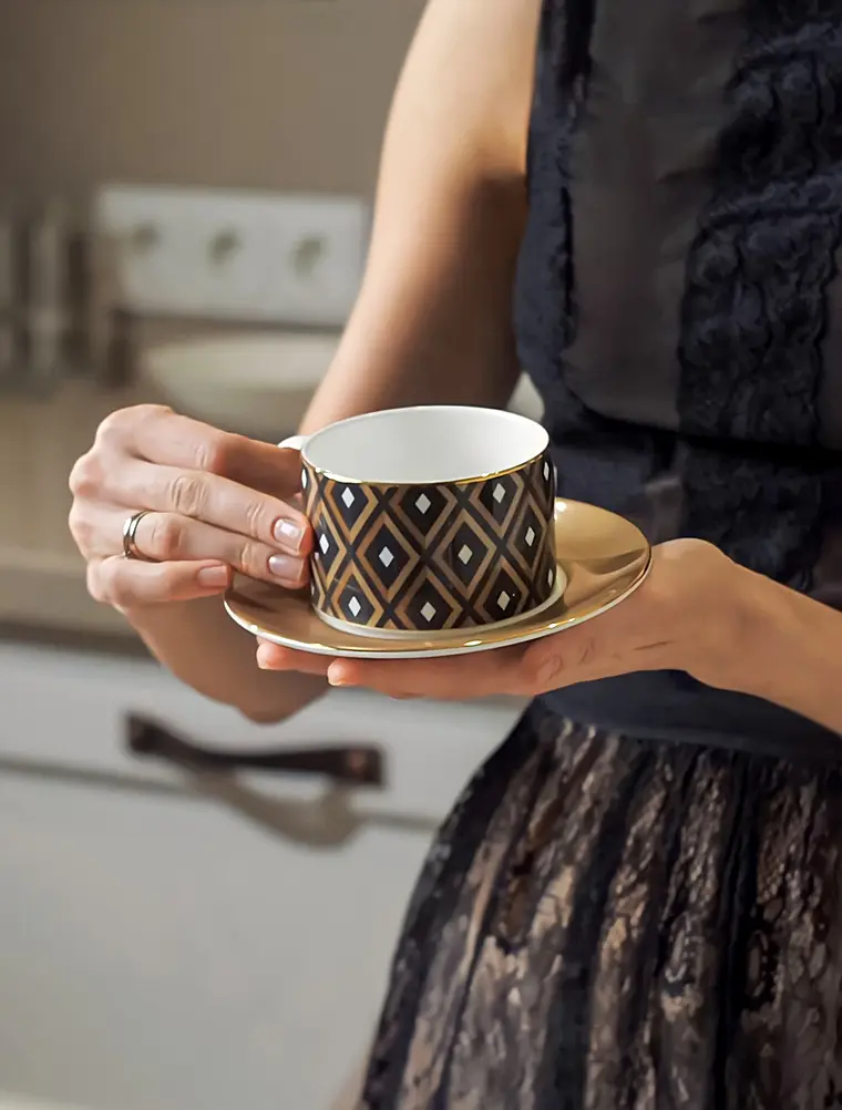 Набор из 4 чайных пар Gio Gold (Arris), 230 мл от Wedgwood