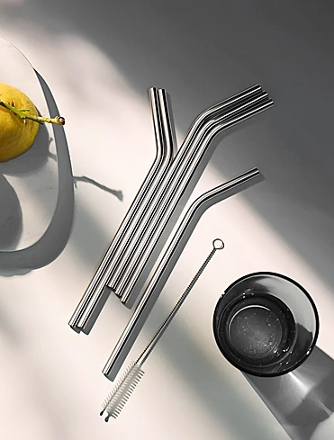 Набор из 6 трубочек для коктейлей со щёточкой Baric, 24 см