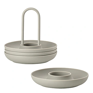 Набор из 4 подставок для яиц с держателем Singles