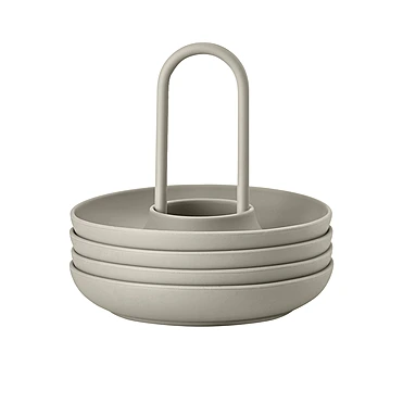 Набор из 4 подставок для яиц с держателем Singles